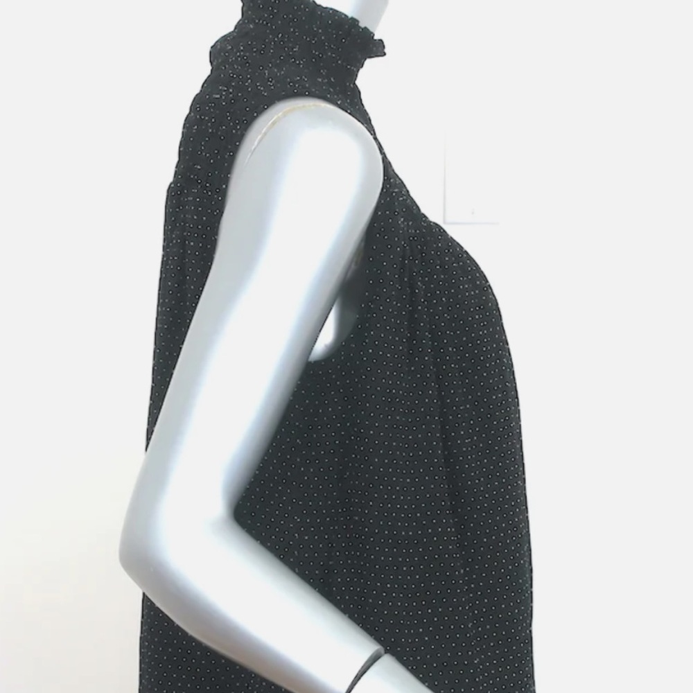 Frame Black Polka Dot 100% silk Smocked Top - Picture 2 of 7